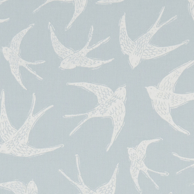 Fly Away Duckegg by Clarke And Clarke Fabric CLARKE & CLARKE LAND & SEA COTTON - 100% Turkey MEDIUM Horizontal: 17.99 and Vertical: 24.8 54 - Fabric Carolina -