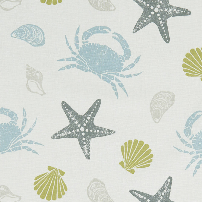 Offshore Mineral by Clarke And Clarke Fabric CLARKE & CLARKE LAND & SEA COTTON - 100% Turkey MEDIUM Horizontal: 13.5 and Vertical: 12.4 54 - Fabric Carolina -