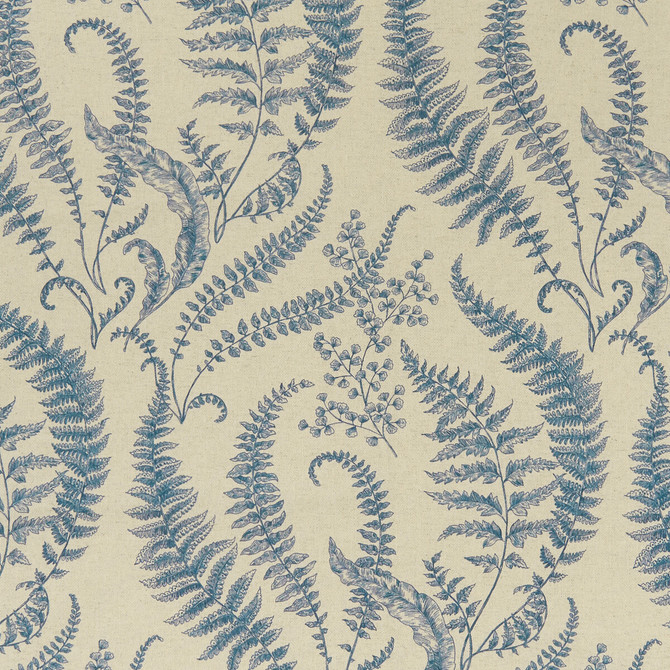 Folium Denim by Clarke And Clarke Fabric CLARKE & CLARKE EDEN COTTON - 90%;LINEN - 10% Spain MEDIUM Horizontal: 17.75 and Vertical: 31.5 54.375 - Fabric Carolina -