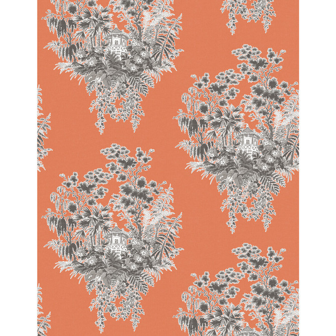 Valjunco Wp Naranja by Gaston Y Daniela Wallcovering LORENZO CASTILLO V VINYL - 100% Italy Horizontal: 0 and Vertical: 20.8 27.5 - Fabric Carolina -