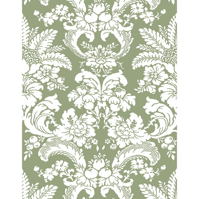 Grajal Wp Verde by Gaston Y Daniela Wallcovering LORENZO CASTILLO V VINYL - 100% Italy Horizontal: 0 and Vertical: 27.5 27.5 - Fabric Carolina -