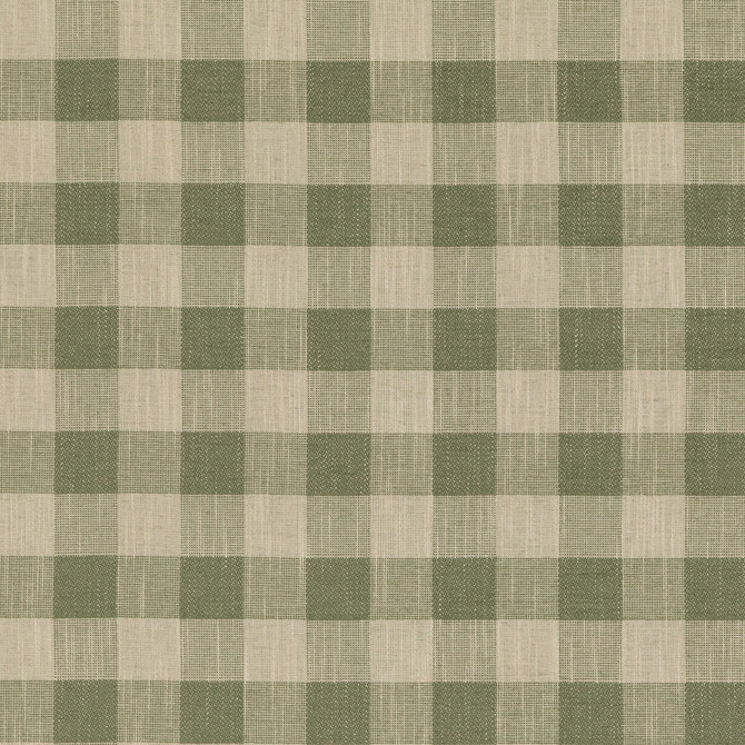 Block Check Green by Baker Lifestyle Fabric BLOCK WEAVES VISCOSE - 52%;COTTON - 25%;LINEN - 13%;POLYESTER - 10% Belgium MEDIUM Horizontal: 4.5704 and Vertical: 4.728 55.16 - Fabric Carolina -