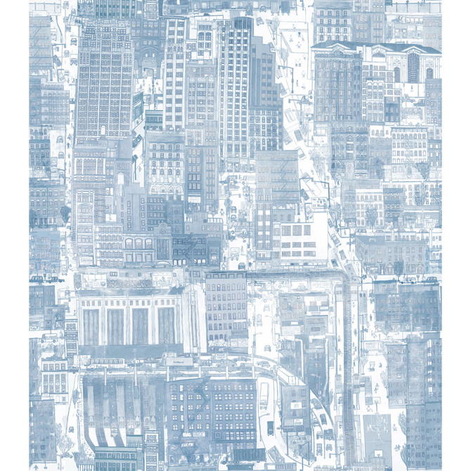 Urban Planning Blueish by Kravet Couture Wallcovering PAPERSCAPE ARTIST SERIES PAPER - 100% United States Horizontal: 54 and Vertical: 61 54 - Fabric Carolina -