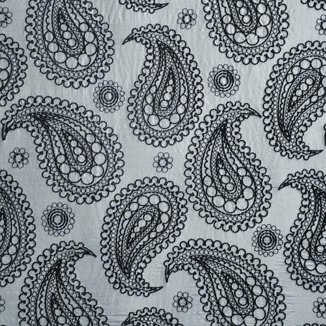 Deveaux # 304 Weimaraner by Maxwell Fabric Telafina Season Xiv 100% SILK EMB- 100% POLYESTER INDIA V-23.2"H26" 55" EMB-52" - Fabric Carolina -