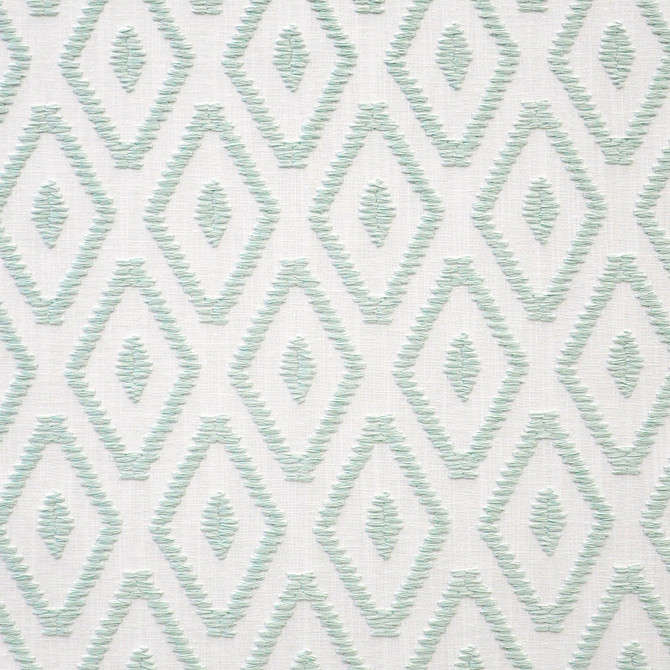 Solitaire # 323 Mint by Maxwell Fabric COLOR THEORY-VOL.V SORBET 82% POLYESTER/11% COTTON
7% LINEN INDIA See sample </p><p>Repeat: Horizontal: 3.4" and Vertical: 6.5" 54"EMB51.5 - Fabric Carolina -
