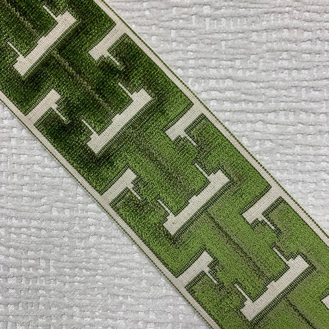 Banks Tape Lime by Magnolia Trim - 31POLY/58RAY/11LIN CHINA Horizontal: and Vertical: 3.5 - Fabric Carolina -