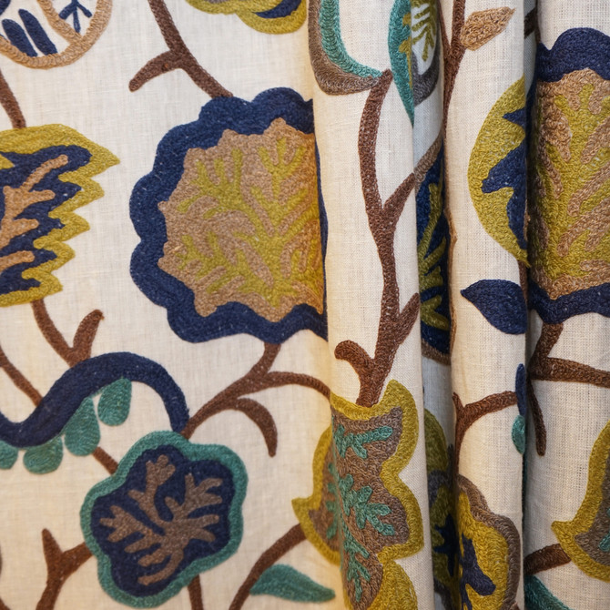 FLORIANA 73SJ101 by JF Fabric JF Studio 55% Linen, 43% Viscose, 2% Cotton India Horizontal: 17.75 and Vertical: 17 54 - Fabric Carolina -