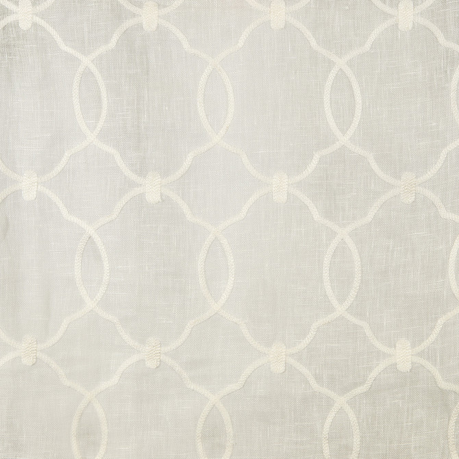 Estrella Winter White by Mitchell Fabric #1903 - Basics Sheers 100% Linen w/100% Viscose Embroidery India </p><p>Repeat: Horizontal: 4 and Vertical: 5 54 - Fabric Carolina -