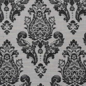 Catalina Black by Mitchell Fabric #1701 83% Polyester 9% Linen 8% Cotton China </p><p>Repeat: Horizontal: 14 and Vertical: 18.5 56.5 - Fabric Carolina -