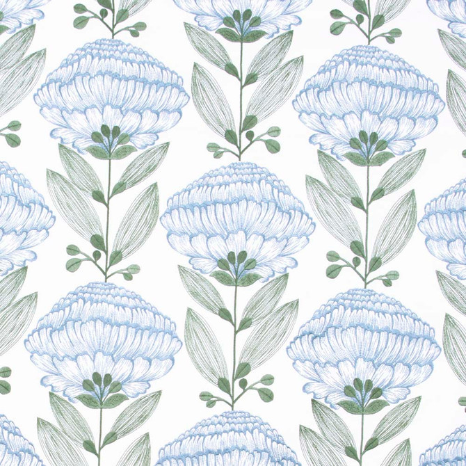 Allium Bloom Periwinkle by Carole Fabric Red Sea 76% Polyester, 24% Cotton India N/A Horizontal: 12.75 and Vertical: 12.75 51 - Fabric Carolina -