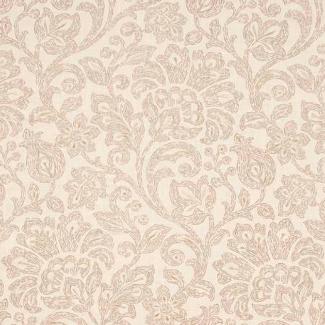 Few Words Linen by Carole Fabric Pink Jade 100% Cotton India N/A Horizontal: 14 1/2" and Vertical: 24 1/2" V 54" - Fabric Carolina -