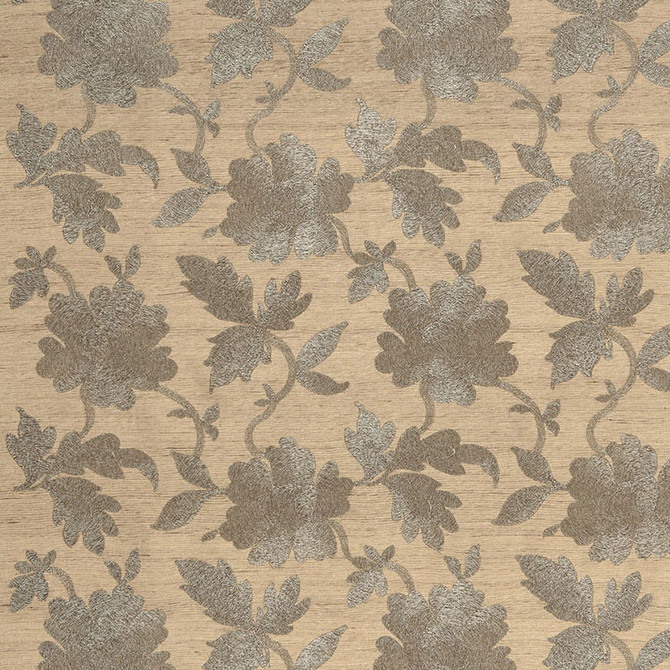 Moon Garden Embroidery Pewter 66850 by Schumacher Fabric PERENNIAL FAVORITES SILK 48% METAL 43% INDIA MARTINDALE 4,000 </p><p>Repeat: Horizontal: 12 3/4" (32CM) and Vertical: 11 1/2" (29CM) 51 - Fabric Carolina -