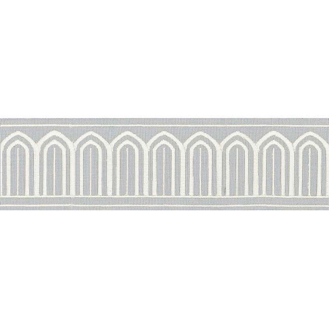Arches Embroidered Tape Medium Sky 70763 by Schumacher Trim Miles Redd 1.8" - Fabric Carolina -
