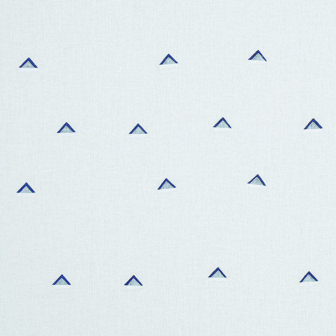 Overlapping Triangles Navy & White 74021 by Schumacher Fabric CAROLINE Z HURLEY LINEN 100% UNITED STATES OF AMERICA </p><p>Repeat: Horizontal: 18" (45Cm) and Vertical: 18" (45Cm) 54 - Fabric Carolina -
