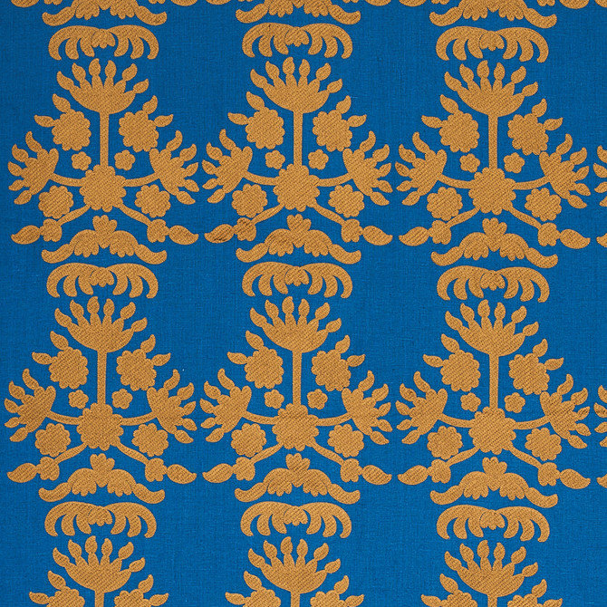 Cybele Embroidery Blue 79470 by Schumacher Fabric BOHEMIA LINEN 75% POLYESTER 25% INDIA </p><p>Repeat: Horizontal: 12 1/2" (32CM) and Vertical: 15 1/3" (39CM) 54 - Fabric Carolina -