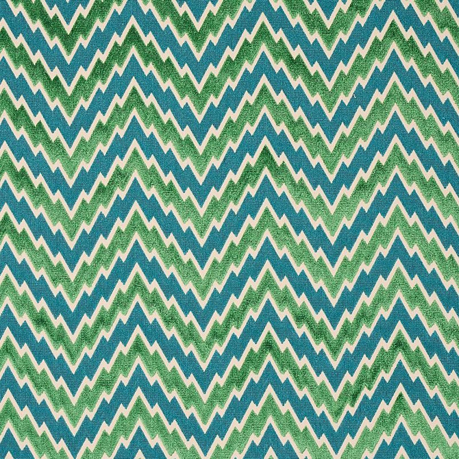 Florentine Chevron Velvet Emerald 80221 by Schumacher Fabric Cut & Patterned Velvets 6.6" - Fabric Carolina -