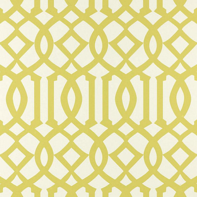 Imperial Trellis Citrine 2707213 by Schumacher Wallpaper Print Happy 6.75" - Fabric Carolina -