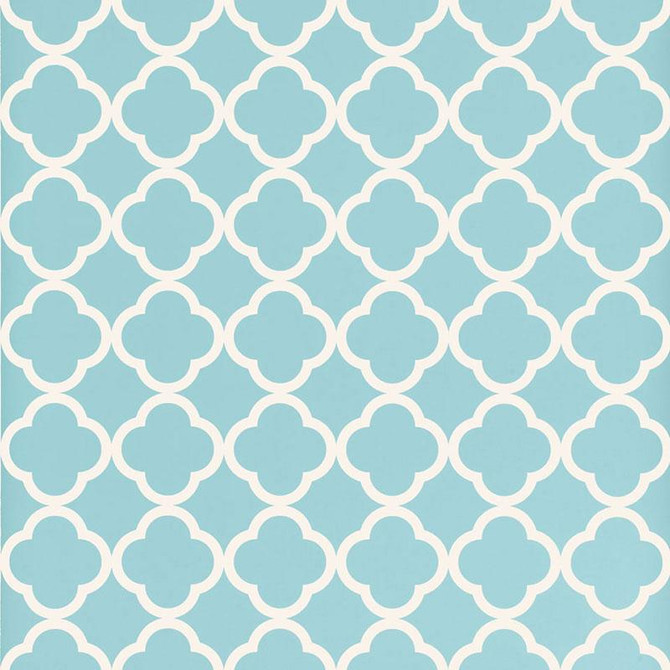 Morocco Azure 5005875 by Schumacher Wallpaper Byzantium 4.5" - Fabric Carolina -