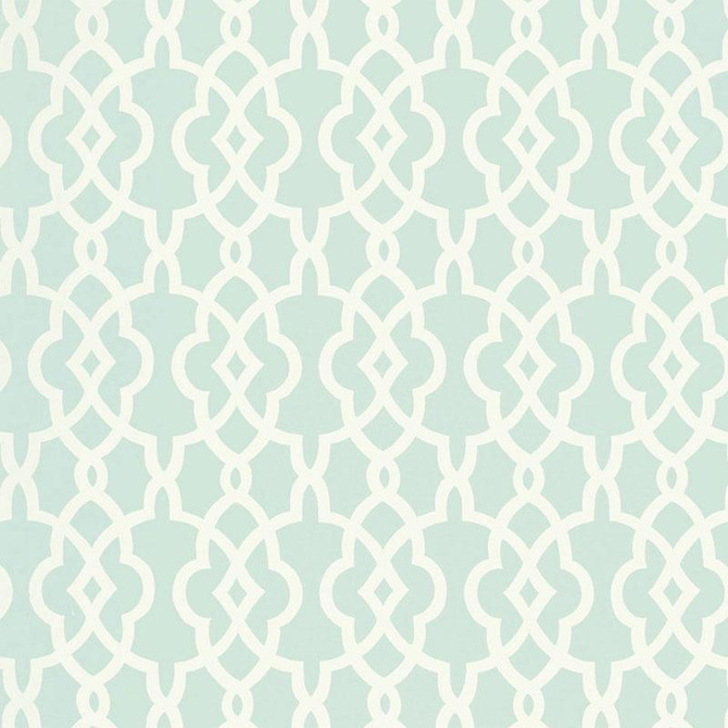 Summer Palace Fret Mineral 5005143 by Schumacher Wallpaper Modern Nature 27.0" - Fabric Carolina -