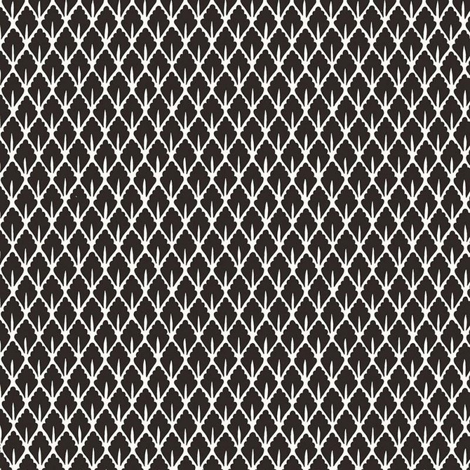 Mughal Leaf Noir 5006670 by Schumacher Wallpaper Ottoman Chic 9.0" - Fabric Carolina -