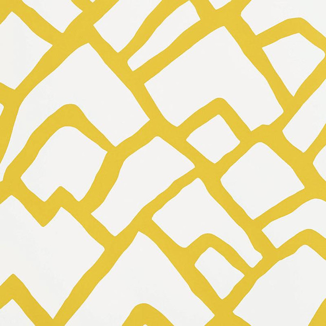 Zimba Citrine 5003305 by Schumacher Wallpaper Drawn From Nature 27.0" - Fabric Carolina -