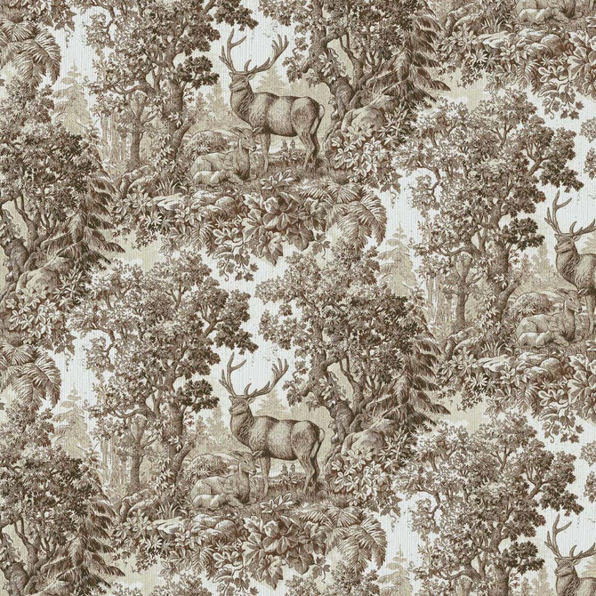 Staghorn Toile Chestnut by RM CoCo Fabric