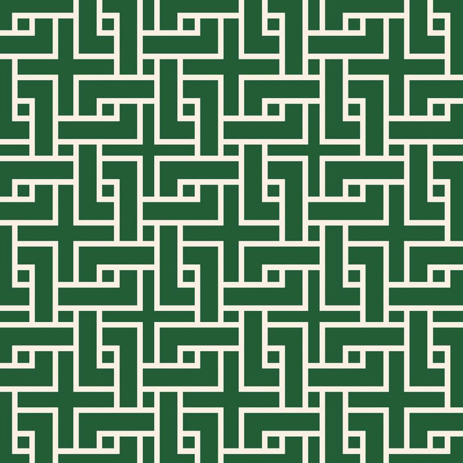 Manchurian Fret Evergreen by RM CoCo Fabric