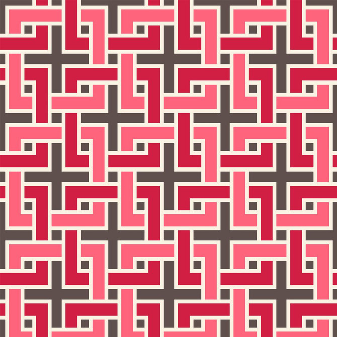 Manchurian Fret Hazelnut by RM CoCo Fabric