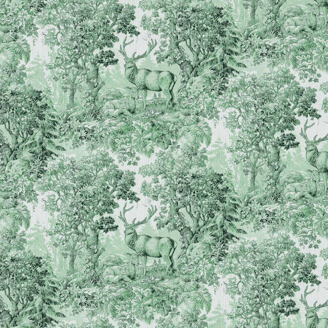 Staghorn Toile Emerald by RM CoCo Fabric