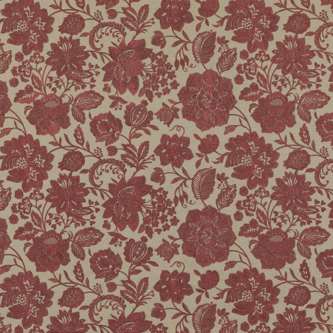 Berwick Red by G P & J Baker Fabric PORTOBELLO VISCOSE - 50%;LINEN - 33%;POLYESTER - 17% India Horizontal: 26.004 and Vertical: 15.366 52.008 - Fabric Carolina -