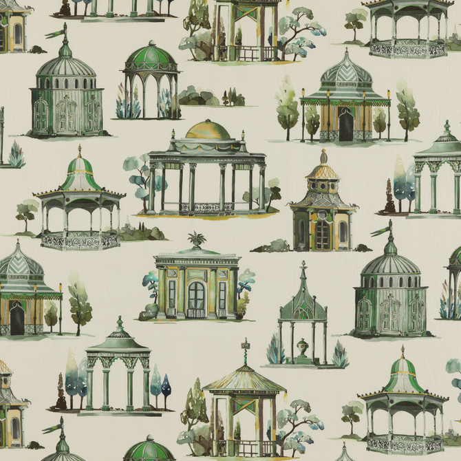 Follies Emerald by Mulberry Fabric MULBERRY LONG WEEKEND LINEN - 100% Austria Horizontal: 57.918 and Vertical: 35.46 57.918 - Fabric Carolina -