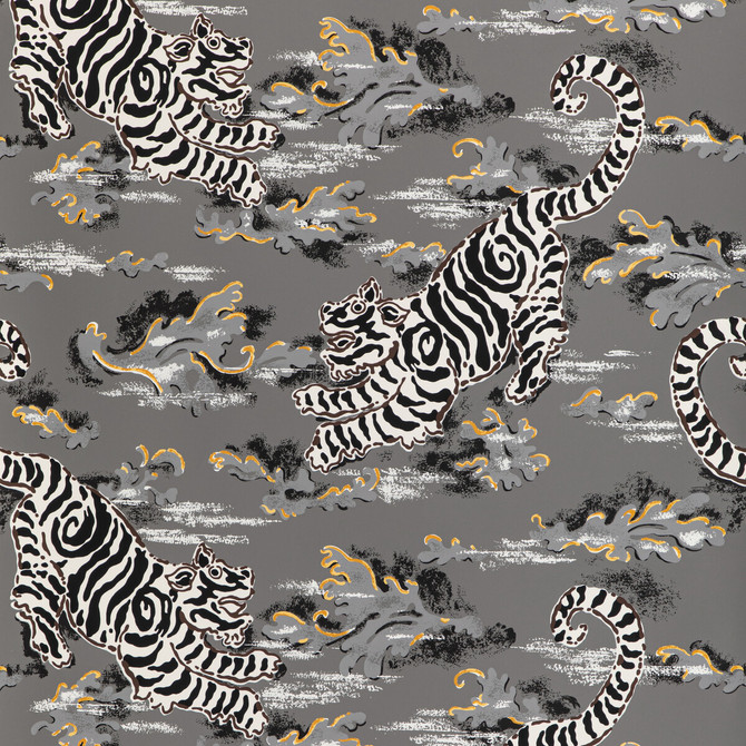 Bongol Paper Charcoal by Lee Jofa Wallcovering MINDORO WALLPAPER PAPER - 100% United States Horizontal: 27 and Vertical: 19 27 - Fabric Carolina -