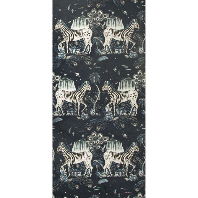 Lost World Navy by Clarke And Clarke Wallcovering WILDERIE BY EMMA J SHIPLEY FOR C&C NON WOVEN - 100% United Kingdom Horizontal: 0 and Vertical: 27.01 21 - Fabric Carolina -