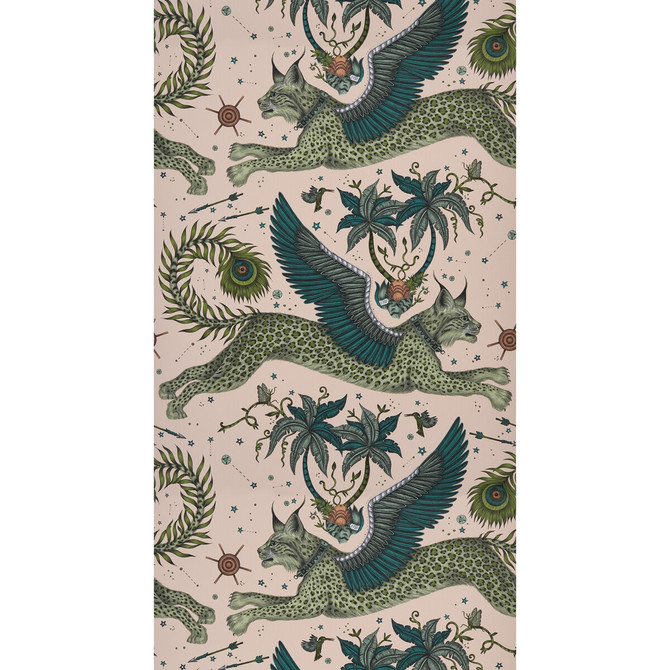 Lynx Pink by Clarke And Clarke Wallcovering WILDERIE BY EMMA J SHIPLEY FOR C&C NON WOVEN - 100% United Kingdom Horizontal: 0 and Vertical: 25.24 21 - Fabric Carolina -