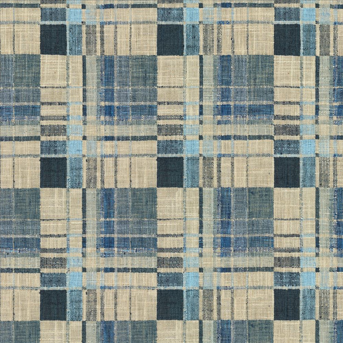 Plaidington Seaglass by Kasmir Fabric 1467 100% Polyester
 INDIA </p><p>Repeat: Horizontal: 7 inches and Vertical: 8 1/8 inches 54 - Fabric Carolina -
