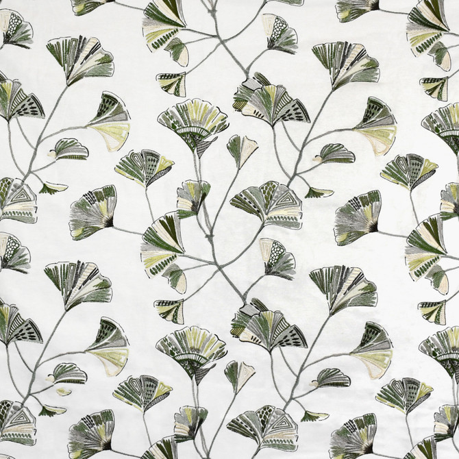 S3596 Sage by Greenhouse Fabric 33% Viscose, 26% Polyester, 26% Linen, 15% Rayon With 100% Rayon Embroidery China 9,000 double rubs </p><p>Repeat: 18" H, 15.25" V 56" - Fabric Carolina -