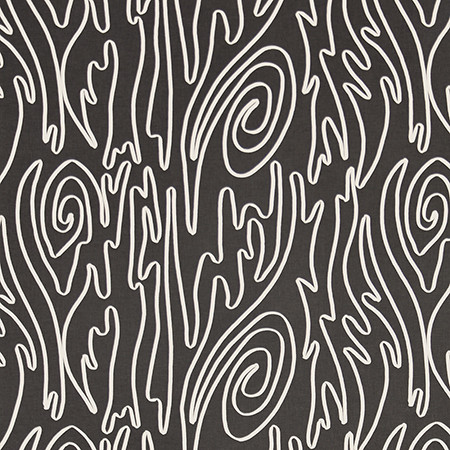 Twist About Chalkboard by Carole Fabric Muse 65% Cotton, 35% Recycled Polyester India 16,500 Wyzenbeek Double Rubs 18 1/4" V, 25 1/2" H 51"  - Fabric Carolina -