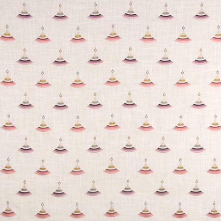 Fan Out Petal by Carole Fabric Well-Traveled 86% Polyester, 9% Rayon, 5% Linen China 60,000 Wyzenbeek Double Rubs 5 3/4" V, 4 1/2" H 55"  - Fabric Carolina -