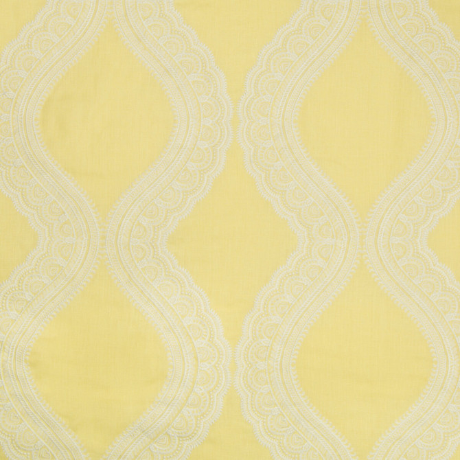 Isoline Emb Canary by Brunschwig & Fils Fabric Brunschwig & Fils Fabric Isoline Emb CanaryFabric LE PARNASSE LINEN - 55%;POLYESTER - 45% India </p><p>Repeat: H: 17, V: 15.75 50 - Fabric Carolina -