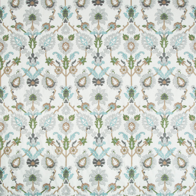 Solanum Emb Mist by Brunschwig & Fils Fabric Brunschwig & Fils Fabric Solanum Emb MistFabric BARET COTTON - 63%;POLYESTER - 37% India </p><p>Repeat: H: 12.48, V: 15.35 49.9 - Fabric Carolina -