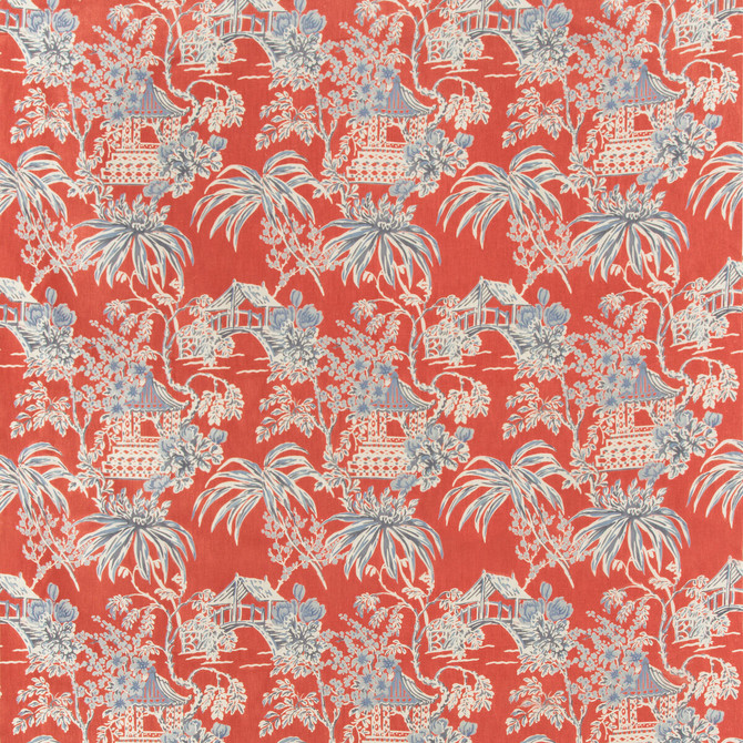 Tongli Print Red by Brunschwig & Fils Fabric Brunschwig & Fils Fabric Tongli Print RedFabric SUMMER PALACE LINEN - 100% United Kingdom </p><p>Repeat: H: 18, V: 22.36 54 - Fabric Carolina -