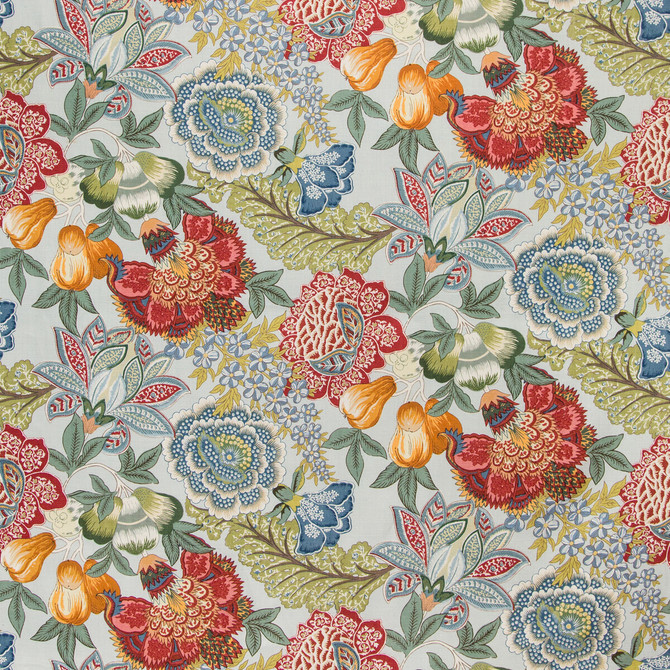 Karabali Print Aqua by Brunschwig & Fils Fabric Brunschwig & Fils Fabric Karabali Print AquaFabric GRAND BAZAAR LINEN - 100% Thailand </p><p>Repeat: H: 26.25, V: 26.25 52.5 - Fabric Carolina -