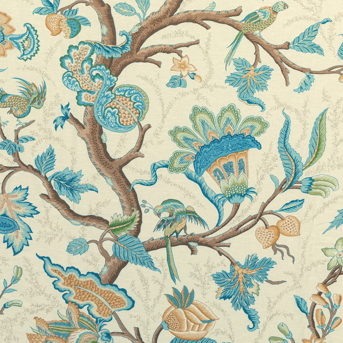 Louverne Print Aqua by Brunschwig & Fils Fabric Brunschwig & Fils Fabric Louverne Print AquaFabric LOUVERNE LINEN - 67%;COTTON - 33% France </p><p>Repeat: H: 28.93, V: 29.88 57.87 - Fabric Carolina -