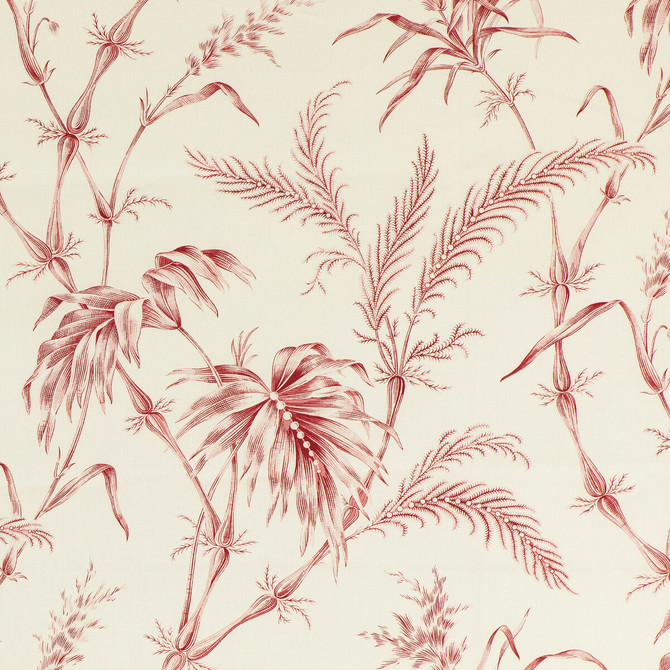Lauziere Print Red by Brunschwig & Fils Fabric Brunschwig & Fils Fabric Lauziere Print RedFabric LOUVERNE COTTON - 100% France </p><p>Repeat: H: 39.75, V: 22.75 60.83 - Fabric Carolina -
