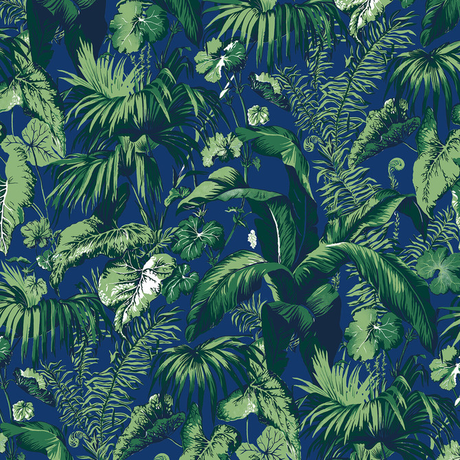 Feuillage Blue by Brunschwig & Fils Wallcovering Brunschwig & Fils Wallcovering Feuillage BlueWallcovering MADELEINE CASTAING CELLULOSE - 72%;POLYESTER - 28% France </p><p>Repeat: H: 47.24, V: 61 47.24 - Fabric Carolina -