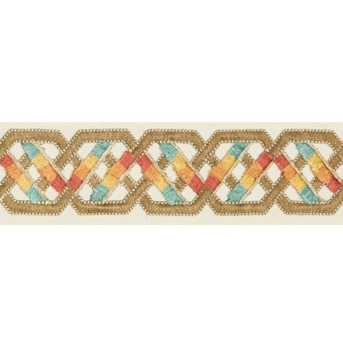 Loriyan Tape Jewel by Brunschwig & Fils Trim Brunschwig & Fils Trim Loriyan Tape JewelTrim TREILLIS PASSEMENTERIE RAYON - 71%;POLYESTER - 29% India </p><p>Repeat: H: 2.56, V: 3.74 2.56 - Fabric Carolina -