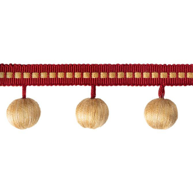 Claude Ball Fringe Ruby by Brunschwig & Fils Trim Brunschwig & Fils Trim Claude Ball Fringe RubyTrim PASSEMENTERIE VOLUME I VISCOSE - 100% China </p><p>Repeat: H: 1.77, V: 0 1.77 - Fabric Carolina -