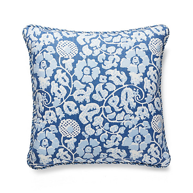 Maiden Floral Pillow/Denim Gw 0003Maidfpill by The House of Scalamandre
 Pillow 60% LINEN 30% COTTON 10% NYLON USA Horizontal: and Vertical: - Fabric Carolina -