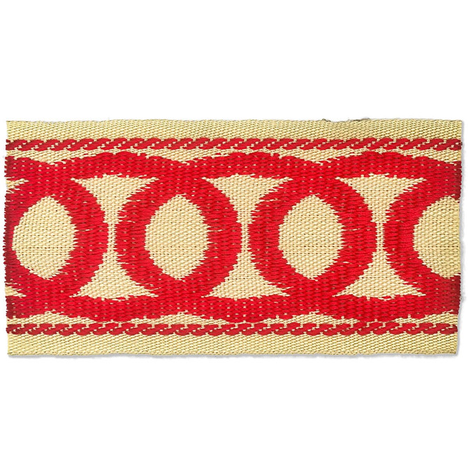 Buford Tape 2 Spring by Stout Trim Stout Trim Buford Tape 2 SpringTrim Natural Beauty Trim 100%Cot India </p><p>Repeat: H: 4, V: 0 4 in - Fabric Carolina -