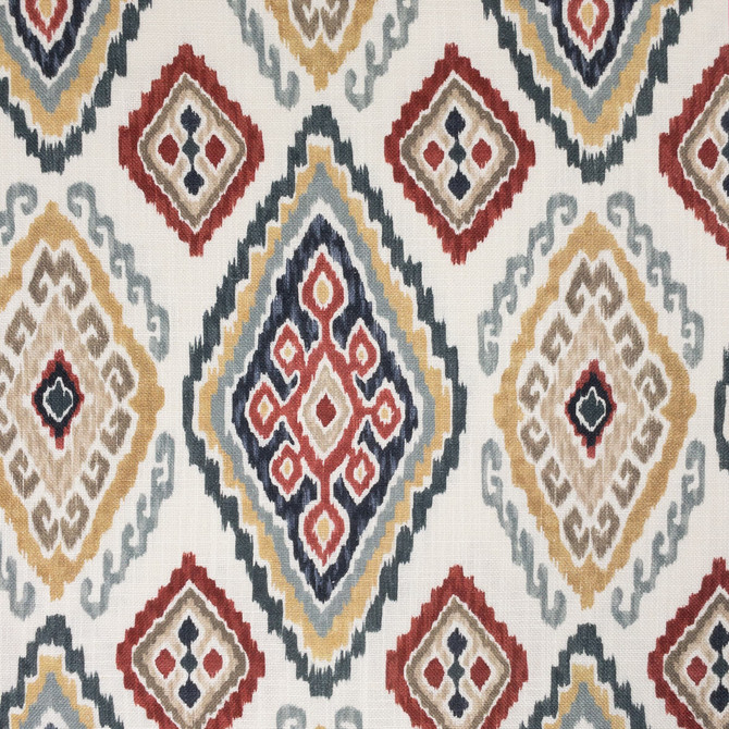 Mendoza 1 Fiesta by Stout Fabric Stout Fabric Mendoza 1 FiestaFabric RAINBOW LIBRARY DENIM/INDIGO 67%SVI 33%LIN SPAIN </p><p>Repeat: H: 13.500, V: 27.000 54 in - Fabric Carolina -